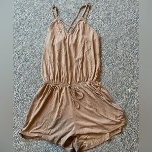 Pink Lily Nude Romper